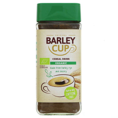 Organic Barleycup: Gluten-free, vegan instant cereal drink. Perfect coffee alternative. Start your day right!