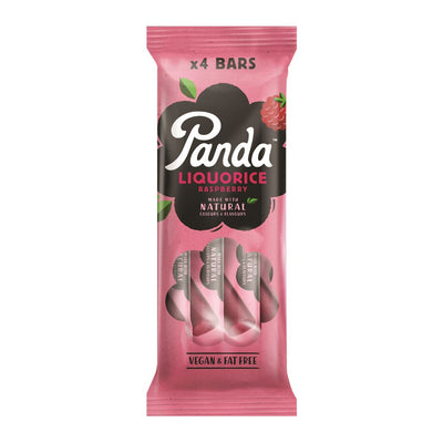 Panda  | Natural Raspberry Liquorice Bar 4pk | 128g