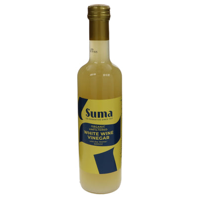 Organic White Wine Vinegar with 'Mother' - 500ml - Perfect for dressings, marinades and sauces. Vegan & organic.