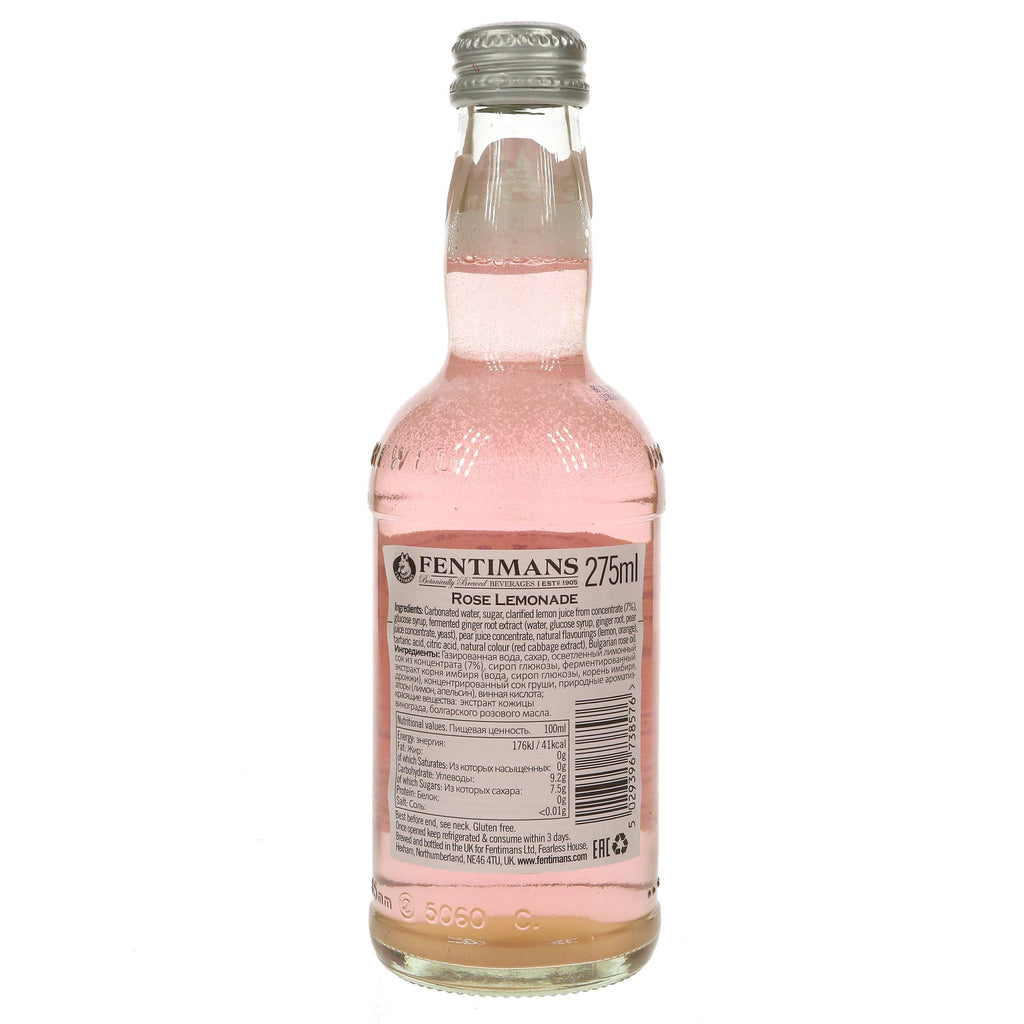 Delicate & Refreshing Rose Lemonade - Gluten Free, Vegan & No Added Sugar. Perfect for any occasion.