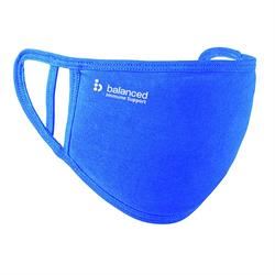 Balanced | Washable Face Mask - Royal Blue dual fit 2 Ply logo right cheek | 2ply