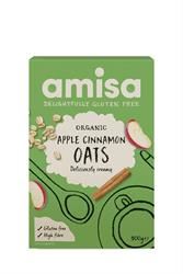 Amisa | Organic Gluten Free Porridge Oats with Apple & Cinnamon 300g | 300g