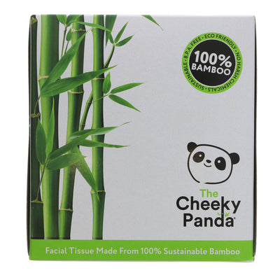 The Cheeky Panda Bamboo Facial Tissue Cube Box: Soft, sustainable, vegan-friendly, and chemical-free. Part of the Bamboo Tissues range.