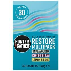 Hunter and Gather | Restore Multipack Electrolyte Sachets 30 per pack 148g | 30 sachet