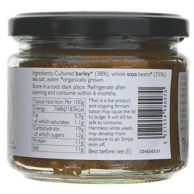 Clearspring Barley Miso: Organic, Vegan and Delicious Seasoning for Soups, Salads, Noodles and More - 300g Jar