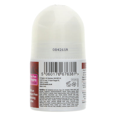 Dr Organic Rose Otto Deodorant - Vegan and Non-Clogging Formula for All-Day Freshness