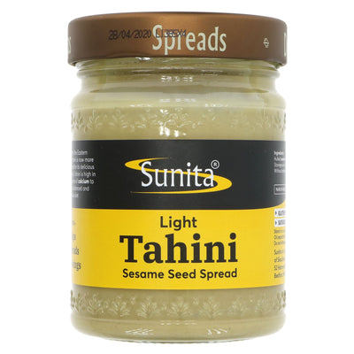 Sunita Tahini-Light: vegan spread made from roasted sesame seeds, perfect addition to hummus, dressings and sauces.