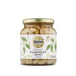 Biona | Organic Flageolet Beans - in Glass Jars 350g | 350g