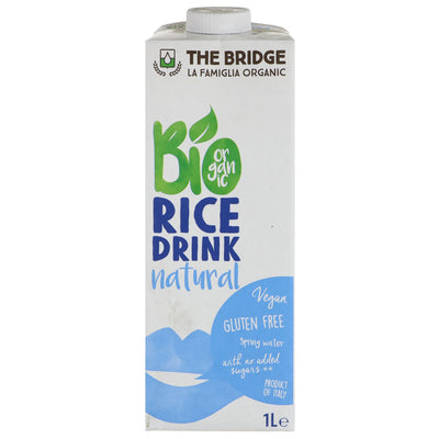 Gluten-free, organic, vegan Rice Drink from Italy - perfect for dairy-free cooking and indulging. 1L bottle.