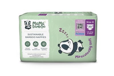 Mama Bamboo | Eco Nappies - Size 0 (Tiny Baby) | 30pc