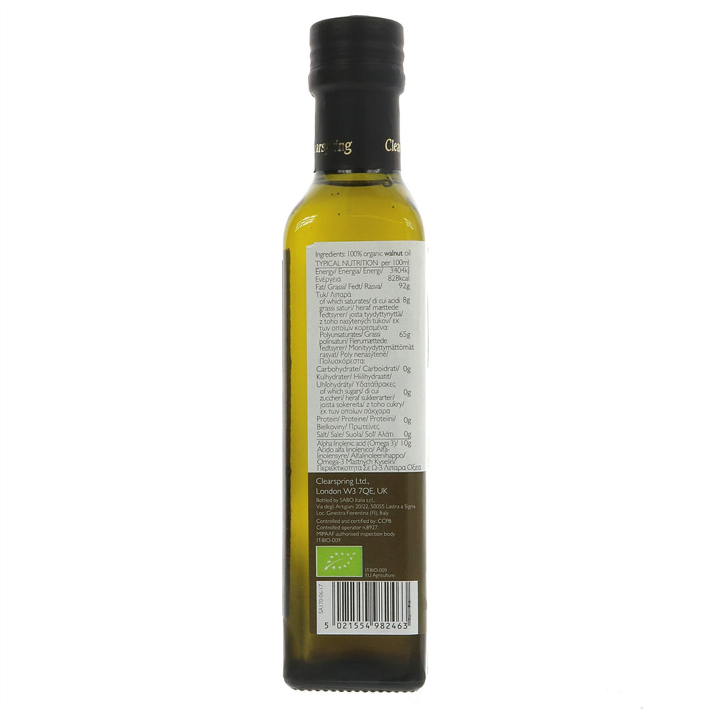 Clearspring | Walnut Oil Toasted, Organic - Cold pressed | 250ml