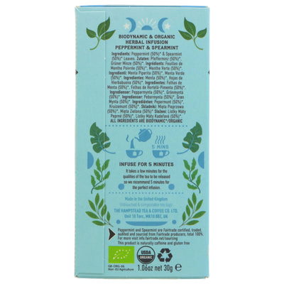 Hampstead Tea | Peppermint Spearmint - Mindful all day long | 20 bags