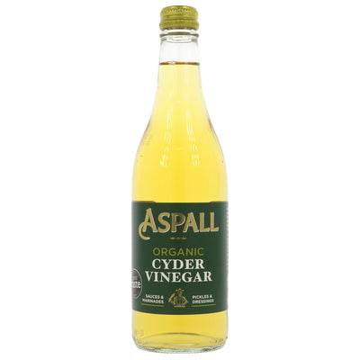 Organic Cyder Vinegar made from whole English apples. Perfect for cooking, dressings, and marinades. Vegan, unpasteurized, and preservative-free.