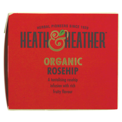 Heath And Heather Wild Rosehip Tea - Organic & Vegan | 20 bags, convenient packaging.