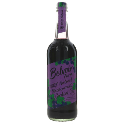 Belvoir Blackcurrant Cordial - 750ML, 100% natural, gluten-free, vegan & no added sugar. Perfect for drinks & recipes.