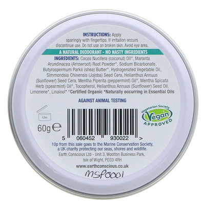 Earth Conscious | Natural Deodorant - Peppermint | 60g