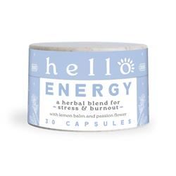 Hello Wellness | Hello Energy natural calm & energy herbal 30 x 400mg | 30 capsule