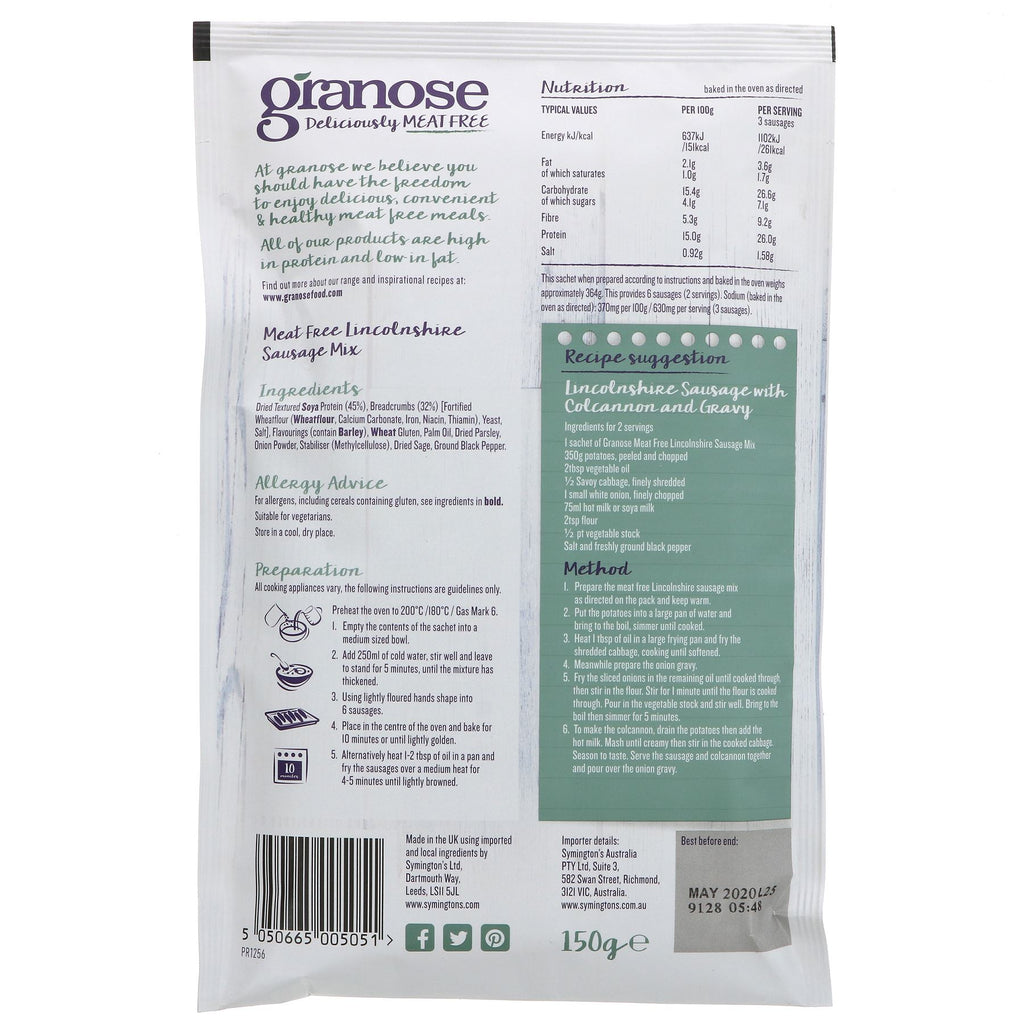 Granose | Lincolnshire Sausage Mix | 150g