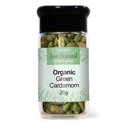 Just Natural Herbs | Organic Green Cardamom Pods (Glass Jar) 40g | 40g