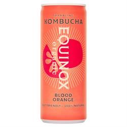 Equinox Kombucha | Organic Kombucha Soft Drink with Blood Orange 250ml can | 250ml