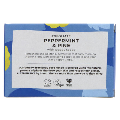 Alter/Native | Boxed Soap P'mint & Pine Oil - Exfoliate - with poppy seeds | 95g