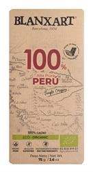 Blanxart | BLANXART Premium Organic & Vegan 100% PERU Chocolate Bar 75g | 75g