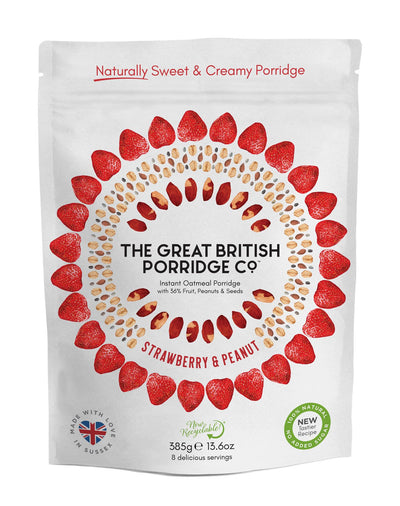 The GB Porridge | Strawberry & Peanut Butter | 385g