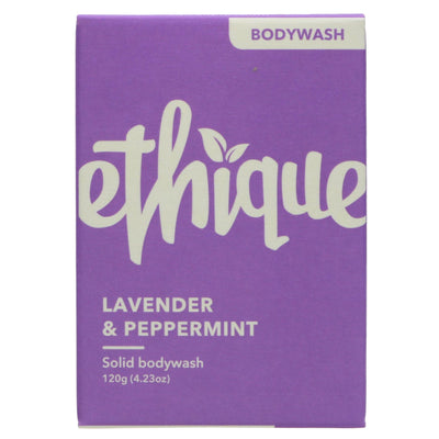 Indulge in lavender and peppermint with Ethique's vegan, Fairtrade solid body wash - guilt-free luxury.