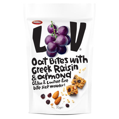 Pellito | LOV Oat Almond & Greek Raisin Bites | 70g