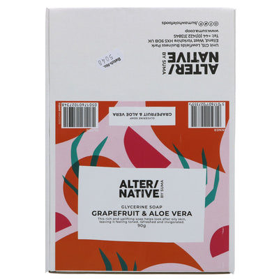 Alter/Native | Glycerine Soap - Grapefruit & Aloe - Round soap bar | 90g