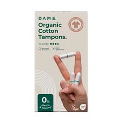 Dame | DAME Organic Cotton Super Tampons 16 Pack | 47g