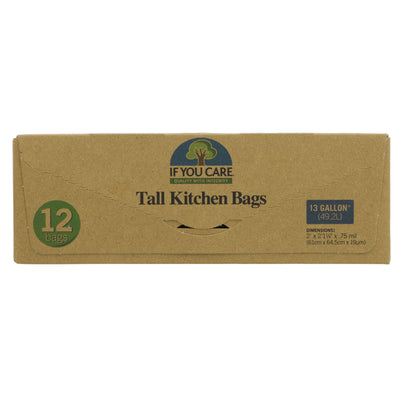 If You Care | Tall Kitchen Refuse Sacks 49L - Compostable Bags | 12 bags