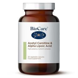 Biocare | Acetyl Carnitine & Alpha Lipoic Acid 30 capsules | 30 Vegi capsule