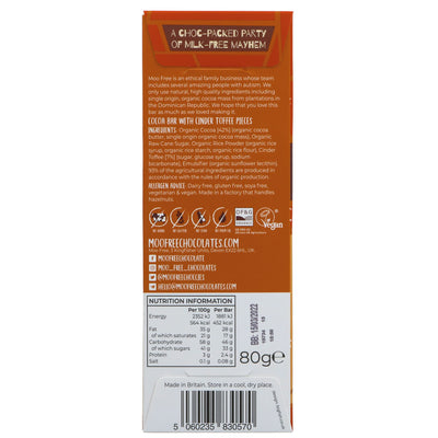 Moo Free | Cinder Toffee Bar | 80G