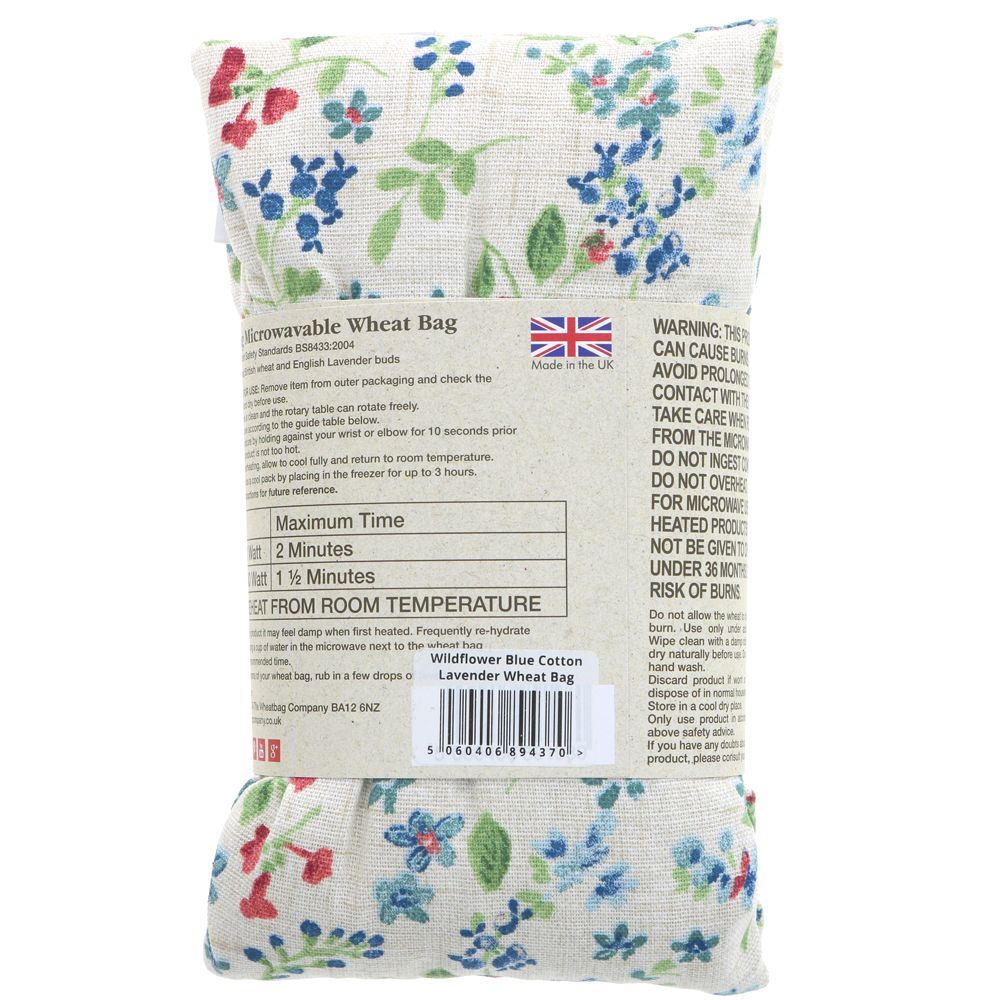 Wheat Bag Wildflower Lavender by The Wheat Bag Company. Vegan, fleece backed, 43x12, microwaveable. Soothing relief for aches & pains.
