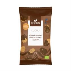 Foodin | Organic Raw Chocolate Coated Mulberries 70g | 70g