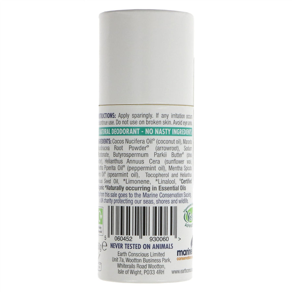 Earth Conscious | Natural Deodorant - Peppermint | 60g