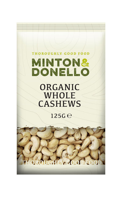 Minton & Donello | Organic Whole Cashews | 125g