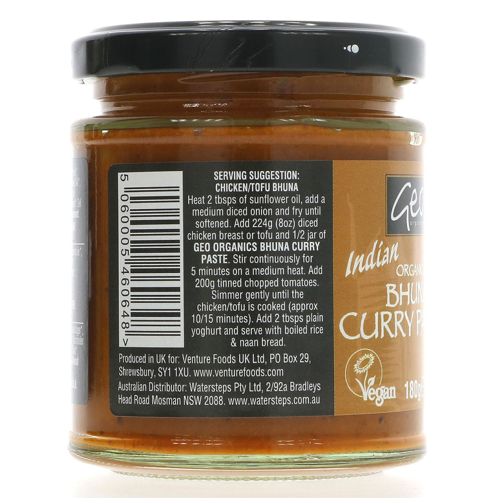 Geo Organics | Bhuna Curry Paste | 180g