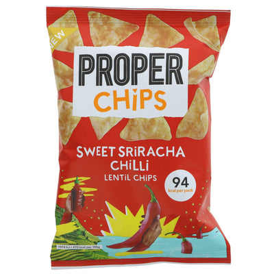 Sweet Sriracha Chilli Lentil Chips - Vegan, Gluten-Free, High Fiber & Protein, 30% Less Fat, No Added Sugar. Satisfaction Guaranteed!