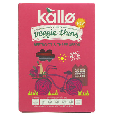 Kallo | Beetroot & Three Seeds Thins | 100g