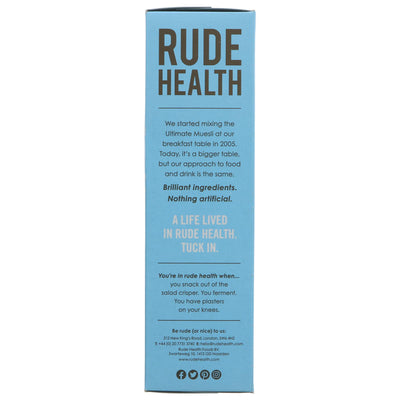 Rude Health Low Sugar Granola - Vegan, Non-GMO, with Mediterranean almonds & Turkish hazelnuts for a satisfying crunch. No added sugar!