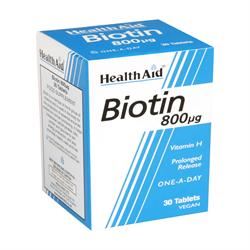 HealthAid | Biotin 800ug - 30 Tablets | 30 tablet