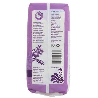 Natracare Maxi Pads - Super, organic and plastic-free, ideal for medium to heavy flow days. Vegan and compostable!