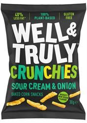 Well and Truly | Sour Cream & Onion Crunchies Snack 30g | 30g