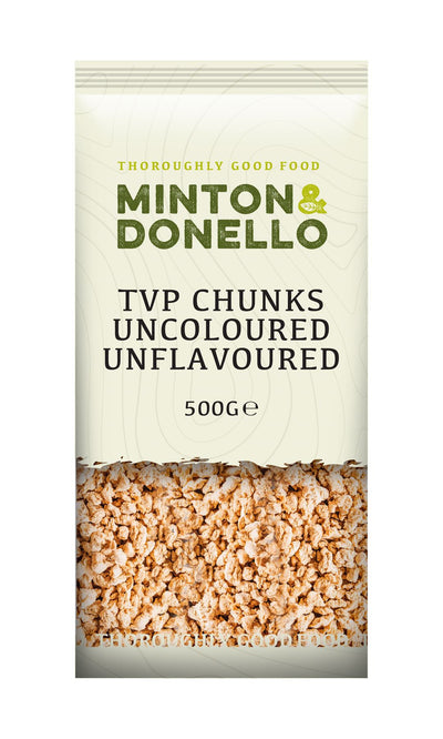 Minton & Donello | Tvp Chunks Uncoloured/Unflavoured | 500g