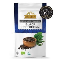 AUSHA | Organic Black Peppercorns 100g - Salted - 2** GREAT TASTE AWARD | 100g