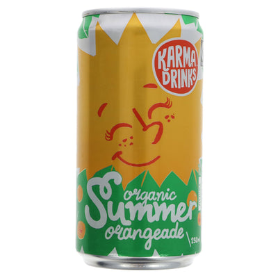 Karma's Organic Fairtrade Orangeade - Vegan & No Added Sugar. Sip on refreshing summer taste, made with juicy organic Valencia oranges.