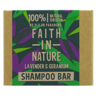 Faith In Nature Lavender Shampoo Bar - Vegan & Plastic-Free Hair Care