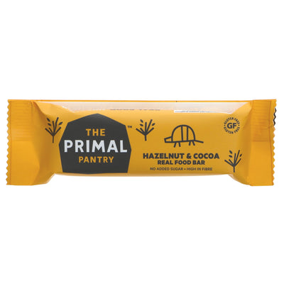 Gluten-free, vegan Hazelnut Cocoa Paleo Bars by Primal: a nutty, rich flavor in a 40g bar! Perfect for snacking or after workouts.